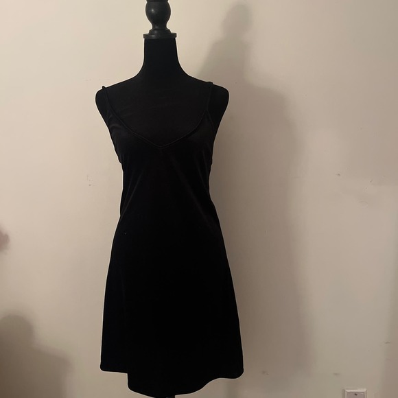 Brandy Melville Dresses & Skirts - Brandy Melville Black Velvet Slip Dress - S